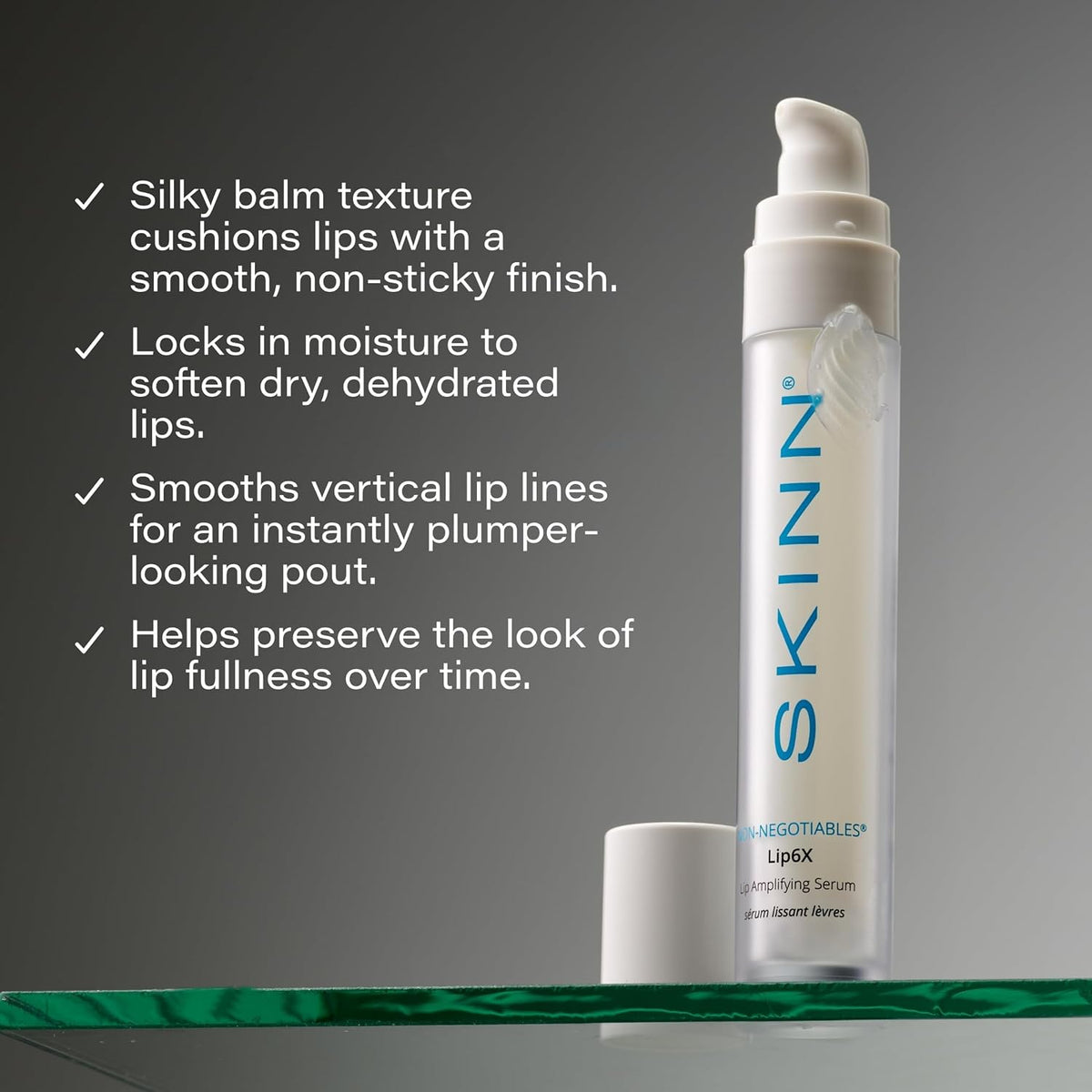 SKINN Lip6X - Suero amplificador de labios, con péptidos, suero hid...