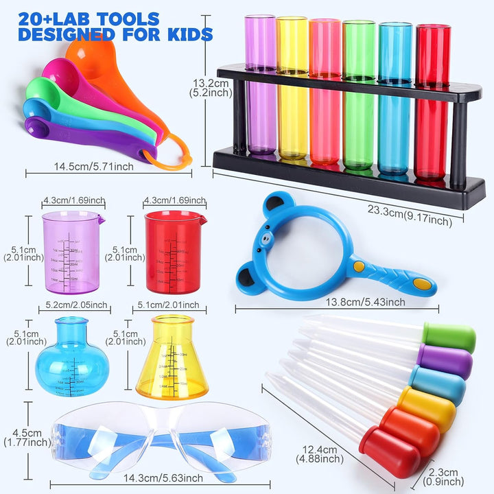 TOUHKAN - Kits científicos para niños de 3 a 5 tubos de ensayo con...