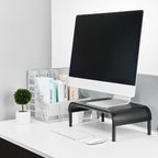 Staples TECH Soporte de monitor de acero ajustable, elevador ergonómico de