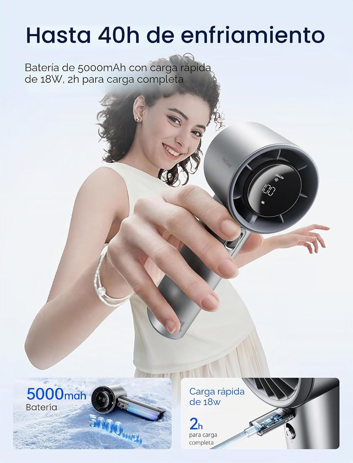JISULIFE Ventilador de mano Pro1S - Flujo de aire de próxima genera...