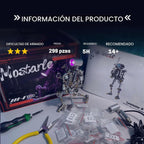 Mostarle Terminator M Rompecabezas de Metal 3D, Kit de Modelo de Robot Mecánico Arcynix DIY, Diseño de Ciencia Ficción con Característica de Luz LED, Regalo Único para Adultos y Adolescentes (Púrpura)