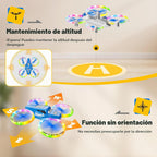 Drones para niños y principiantes con luces LED 2 baterías de arranque con