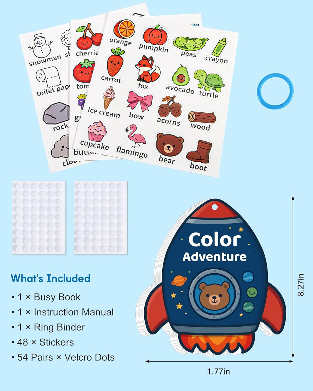 CulinaCraft Montessori Busy Book - Juguetes de
