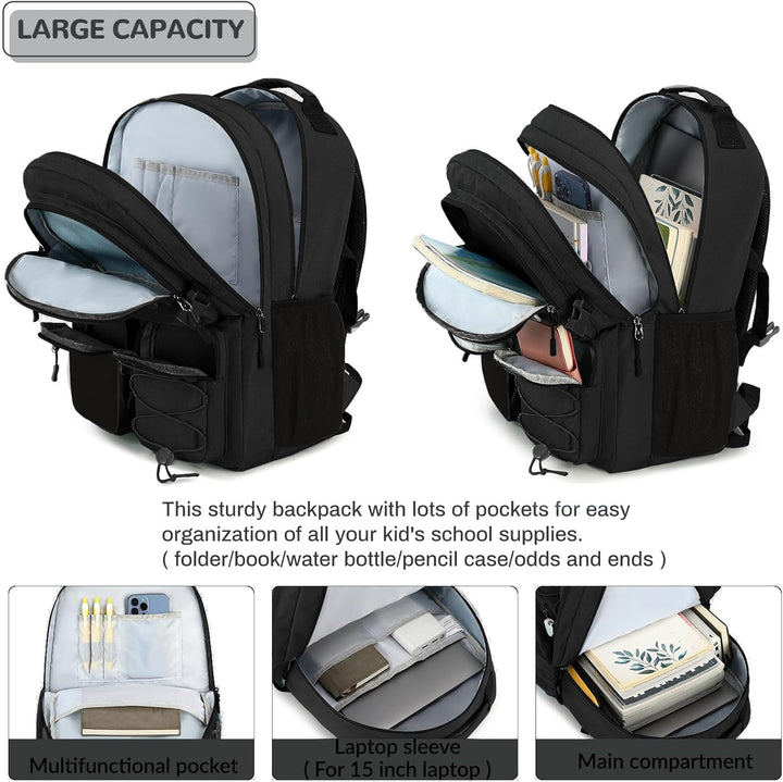 Mochila Lohol resistente al agua con múltiples bolsillos para viaje...