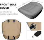 Funda de Asiento de Automóvil para Lujo y Comodidad - Cuero PU, Antideslizante, Protección de Envoltura Completa con Bolsillo de Almacenamiento para Cojín Inferior - Ajuste Universal para el