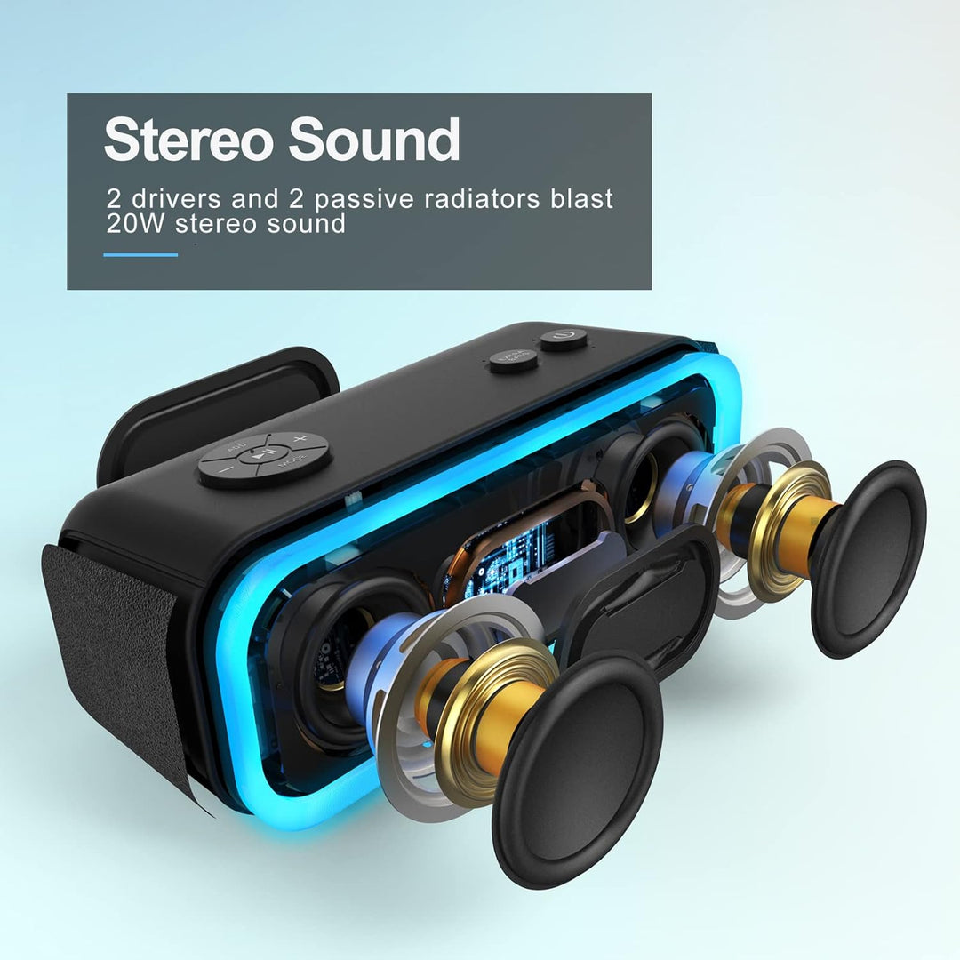 DOSS Bocina SoundBox Pro Bluetooth inalámbrica portátil con sonido...