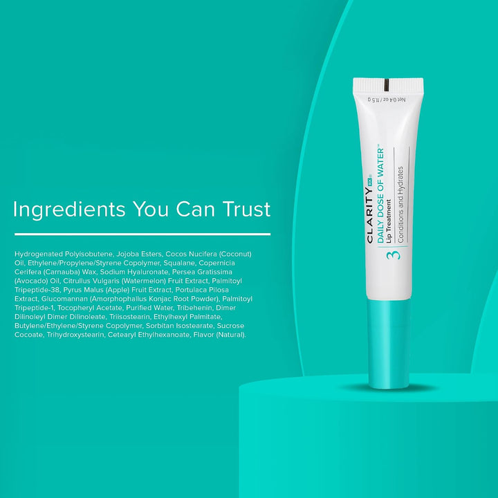 ClarityRx Dosis diaria de tratamiento labial de agua, refuerzo labi...
