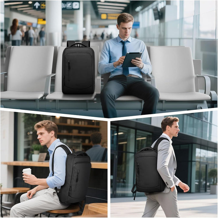 SUIKIHUM Mochila delgada a prueba de golpes para laptop para hombre...