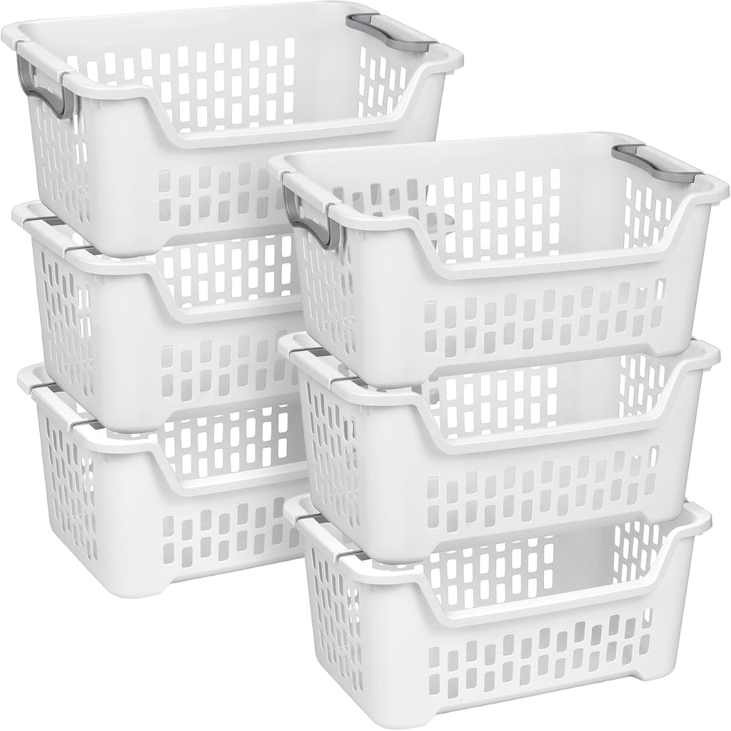 Sterilite Cesta apilable para ropa sucia, cesta de ropa de plástico