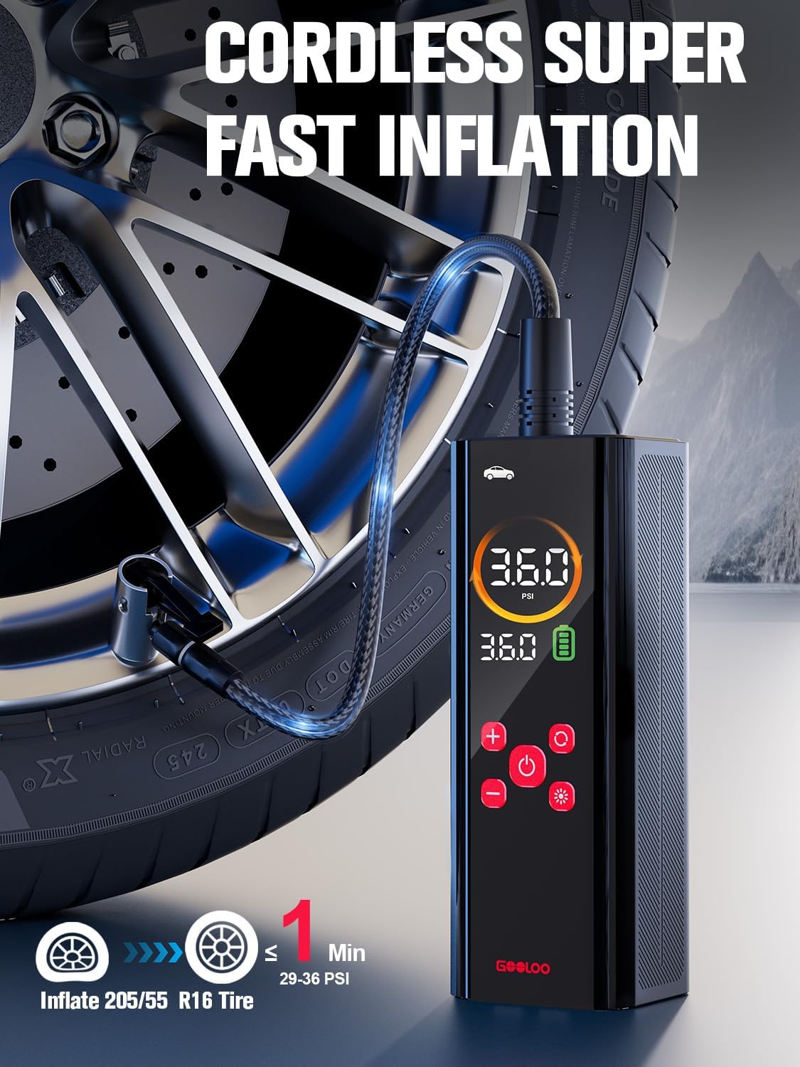 GOOLOO AP150 PRO Inflador de Neumáticos Compresor de Aire Portátil,...