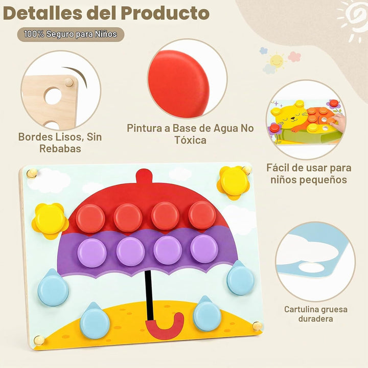 Joyreal Juguetes Montessori de madera para niñas de 2, 3, 4 años, r...