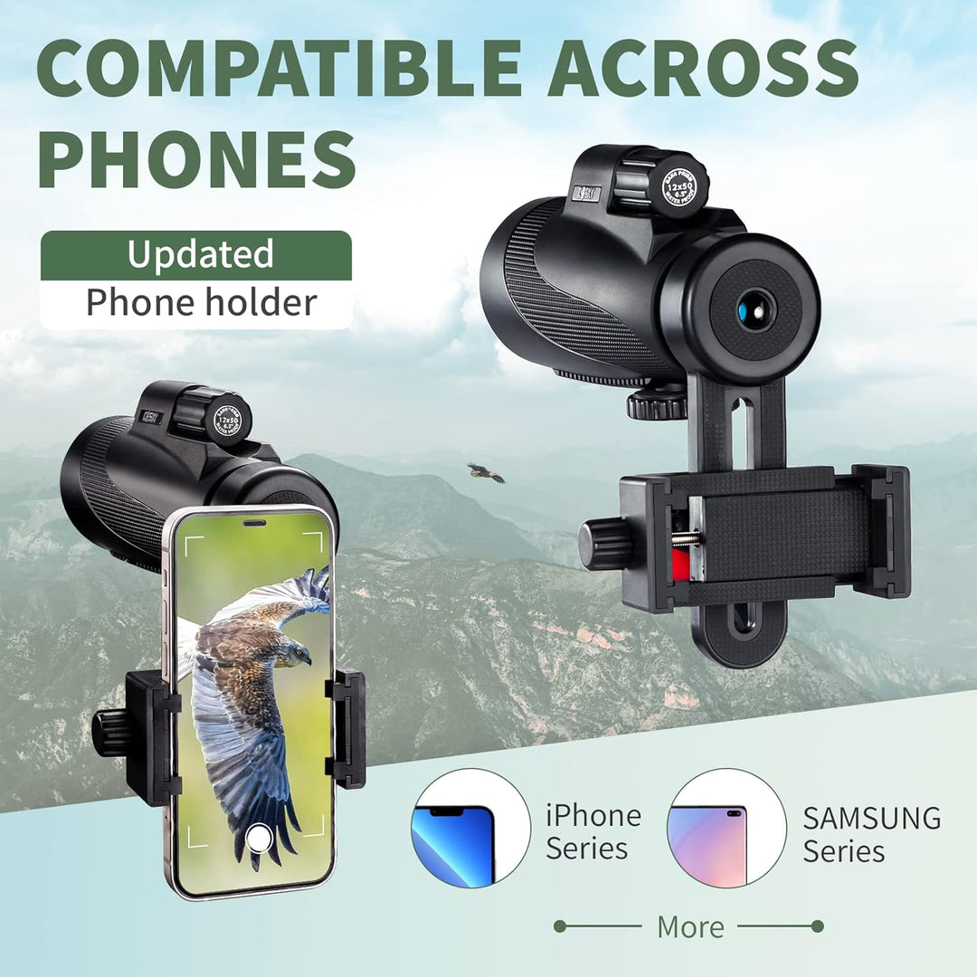 Gosky Titan - Telescopio monocular 12X50 con soporte para