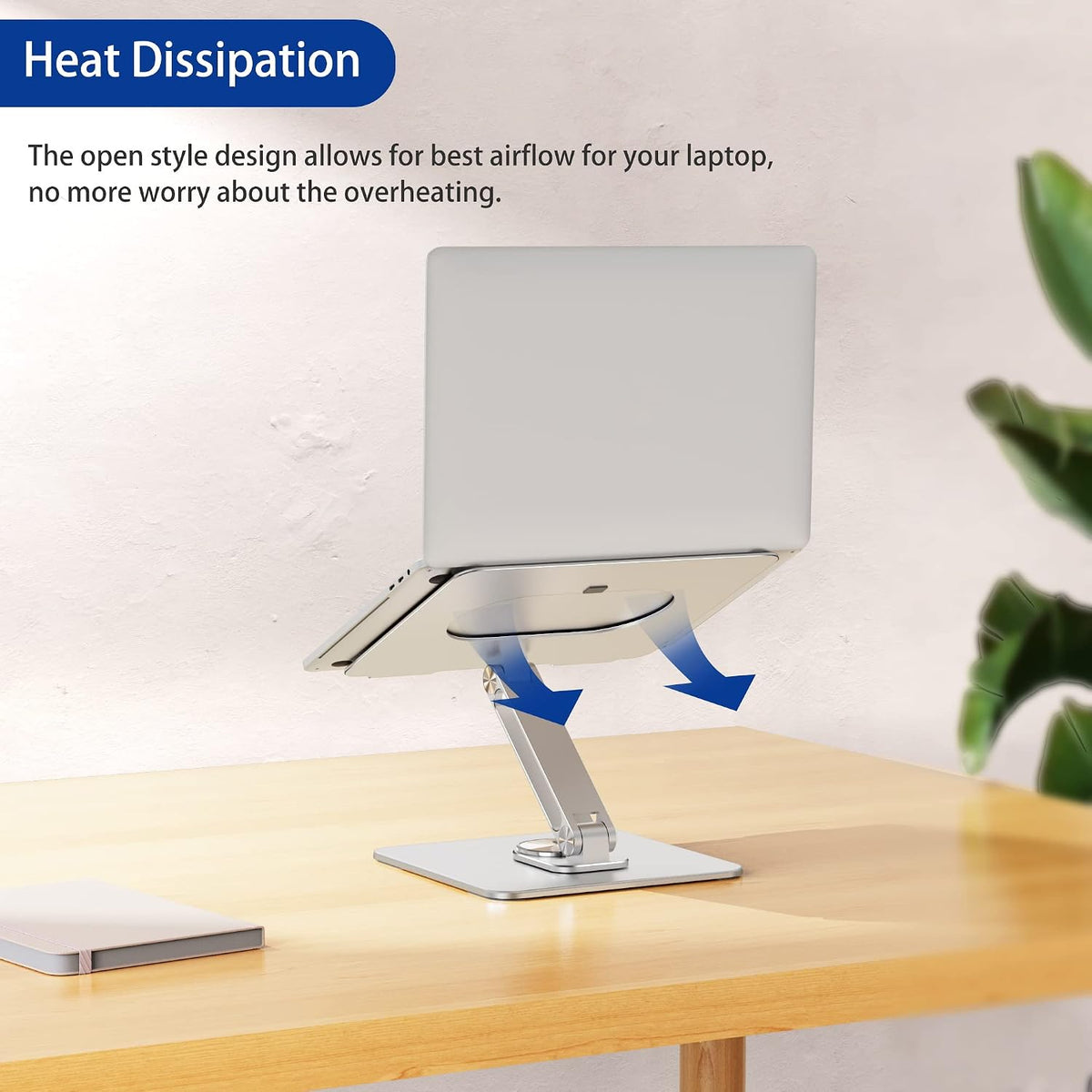 BESIGN LSX7 - Soporte para laptop con base giratoria de 360 grados,...