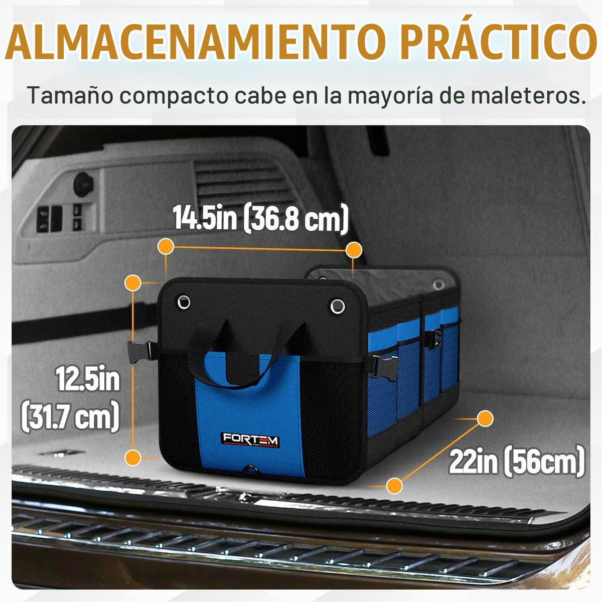 FORTEM Organizador de maletero, organizador plegable para automóvil y bolsa