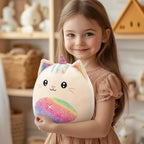 Athionsu - Almohada de peluche de unicornio de 14 pulgadas, suave