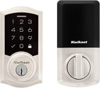 Kwikset SmartCode 270 - Cerradura de puerta con teclado táctil electrónico sin llave con bloqueo automático, códigos de usuario personalizados, seguridad avanzada en níquel satinado tradicional