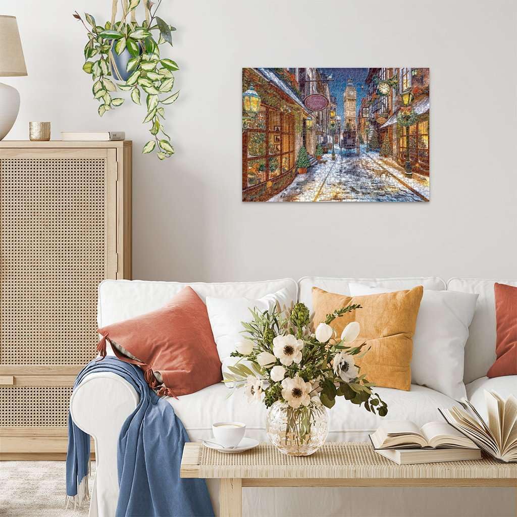 Ravensburger - Christmastime - Rompecabezas de 1000 Piezas - Deslumbrante escena de la ciudad de Londres de principios de siglo en asombroso detalle - Calidad premium - Edades 12+