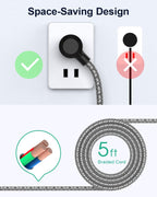 2 Paquetes de Protector de Sobrecorriente Power Strip con 6 Tomacorrientes y 4 Puertos USB