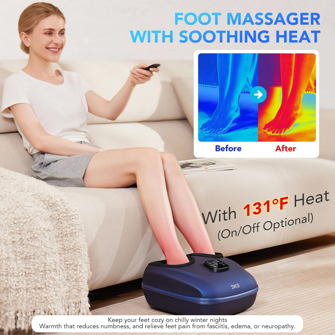 SKG YS100 - Masajeador de pies con calor para aliviar el dolor de f...
