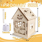 HABDJILTY Kit de manualidades de casas de madera para Halloween, 35 piezas