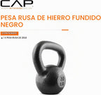CAP Kettlebell de hierro fundido simples y sets, mango ancho, base plana