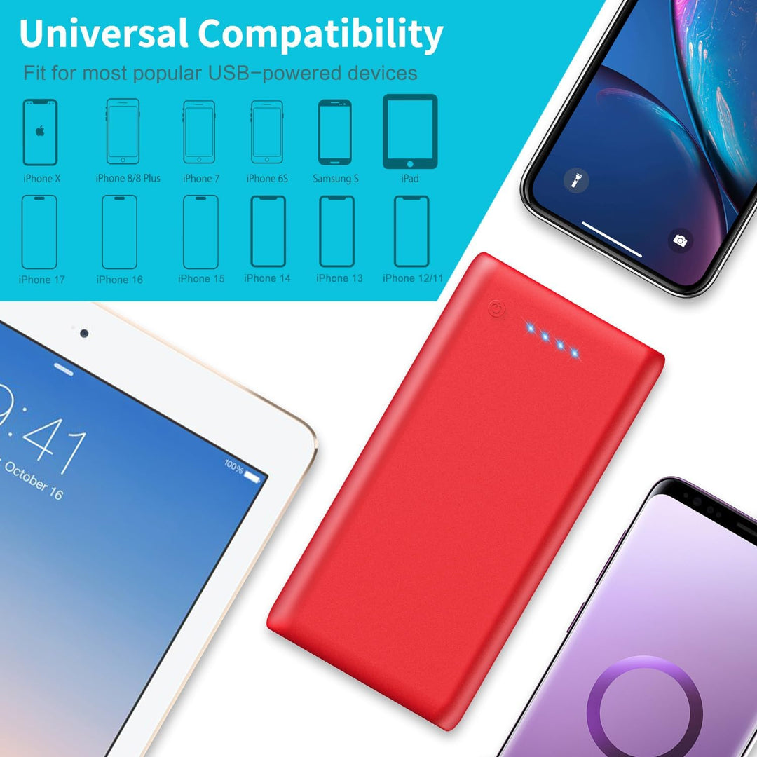 Cargador portátil de 26800 mAh, batería externa para teléfono celul...