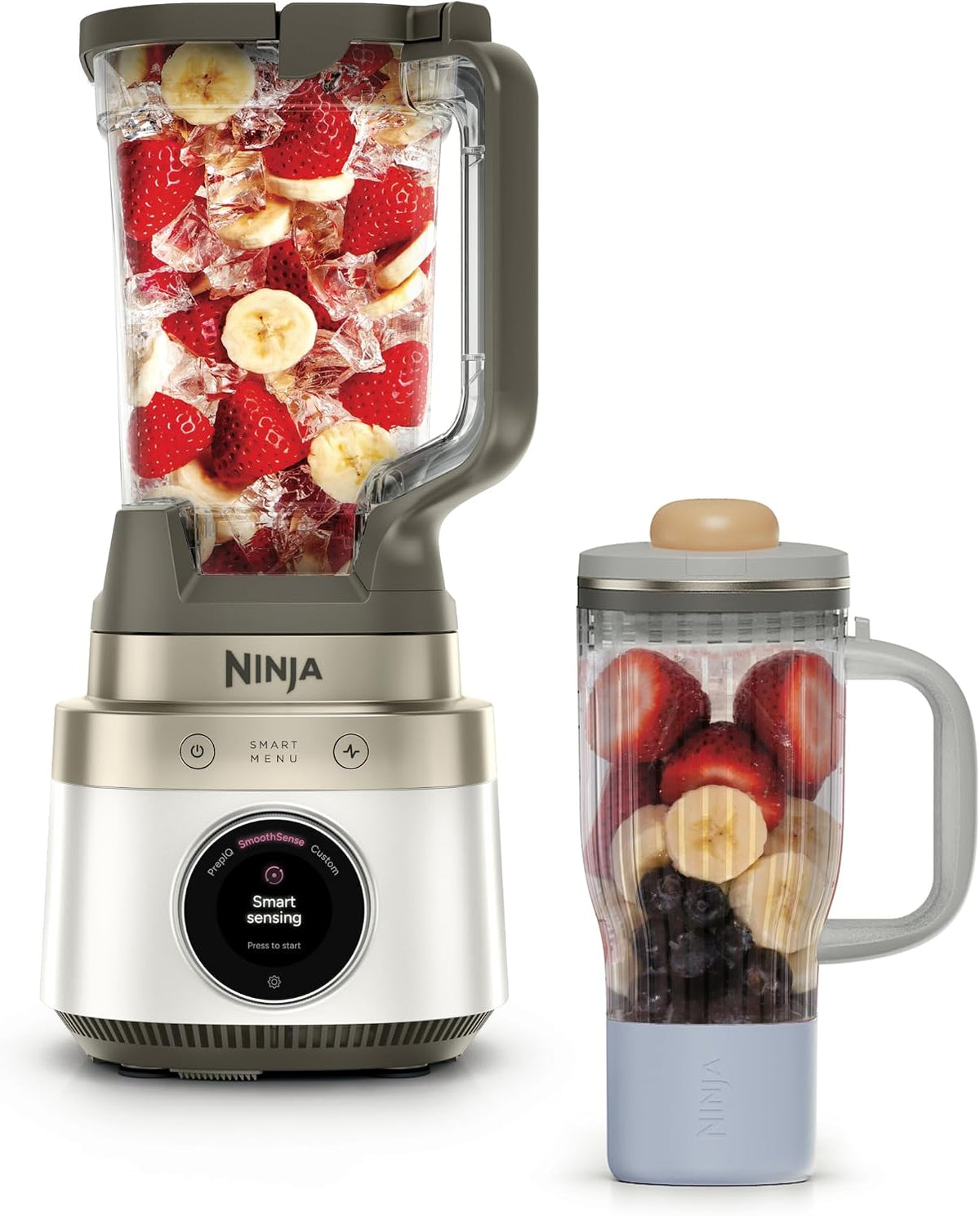 Ninja CrushBOSS - Batidora y vaso 2 en 1, diseño exclusivo de Amazon Bone