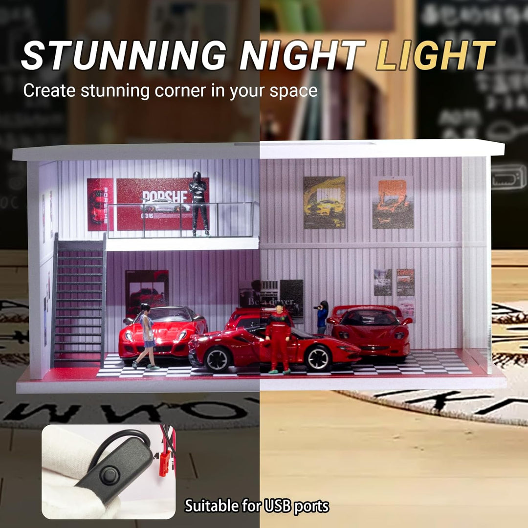 Vitrina de autos a escala 1/64 para exhibición y