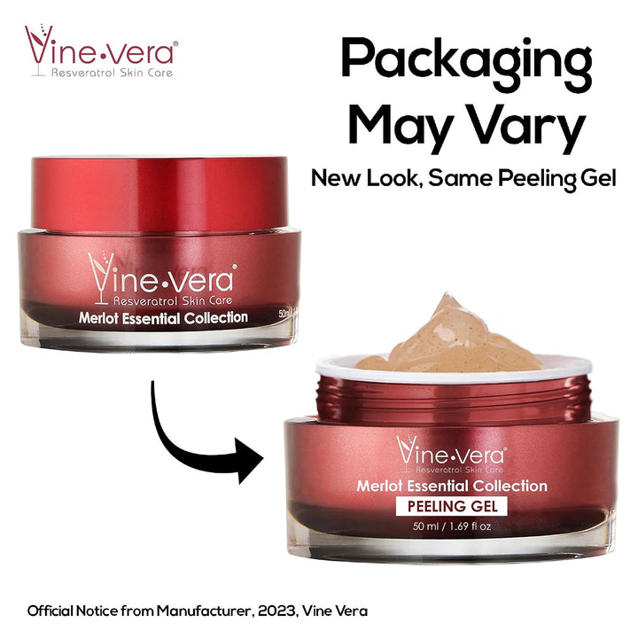 Set Crema de Día y Gel Peeling Vine Vera Merlot - Contiene Resverat...
