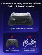 JSAUX 5-en-1 carga Dock para interruptor 2 Pro Controller & interruptor 1/2 JoyPads