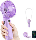 TUNISE Ventilador portátil de mano, 4000mAh, 180 ajustable, 6 veloc...