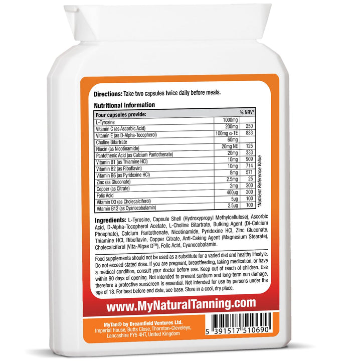 MyTan Boost Tan Pills | 100 cápsulas | Acelerador de bronceado sola...