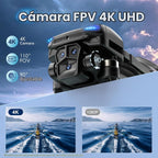 Drone GPS con cámara 4K para adultos, cuadricóptero plegable RC con controlador de pantalla HD de 4.5 pulgadas, motor sin escobillas, retorno automático GPS, vuelo de 60 minutos, tarjeta SD de 4 GB