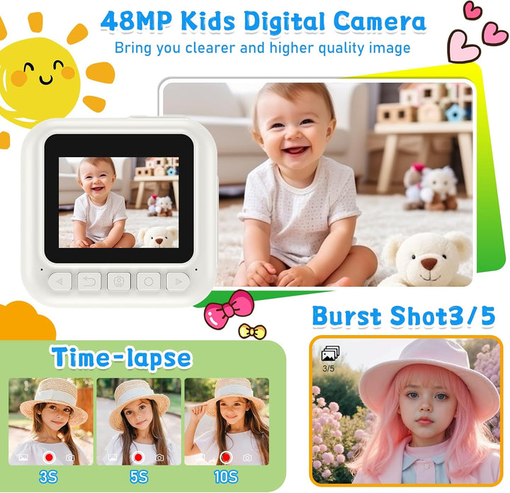 Cámara de impresión instantánea para niños, regalos para niñas y ni...