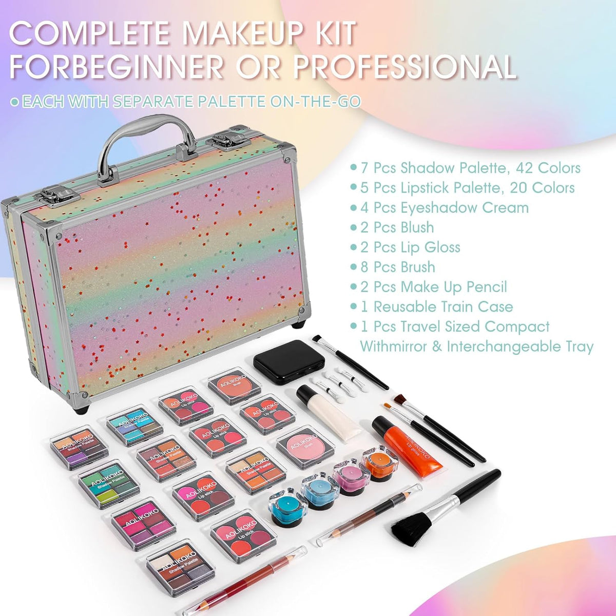 AOLIKOKO Kit de Maquillaje para Adolescentes y Mujeres Kit Completo...