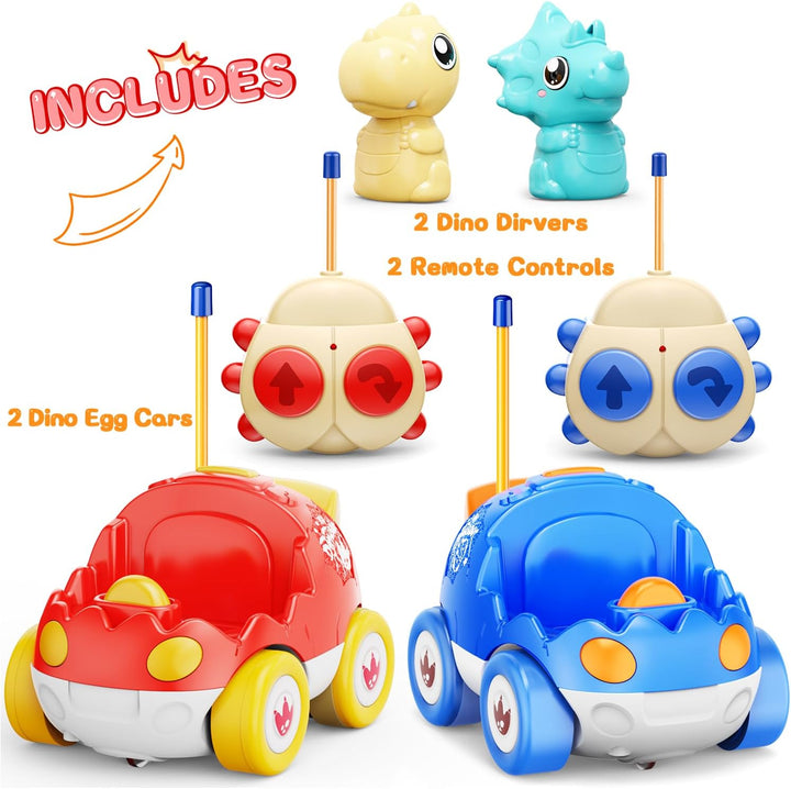 Kidz do Paquete de 2 Coches de Dinosaurio con Control Remoto Juguet...