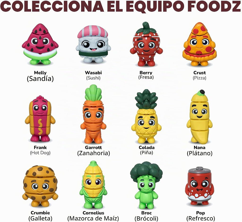 Foodz - Paquete de 12 juguetes coleccionables para ansiedad Wiggly