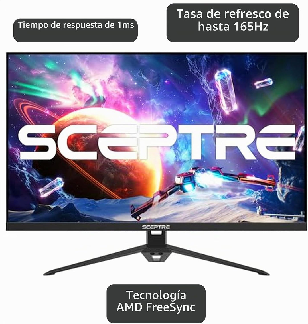 Sceptre Monitor de juegos IPS de 27 pulgadas 180Hz HDMI DisplayPort...