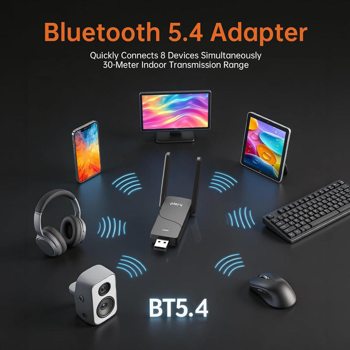 AX900 WiFi 6 Adaptador USB para PC de escritorio, doble banda (5 GHz