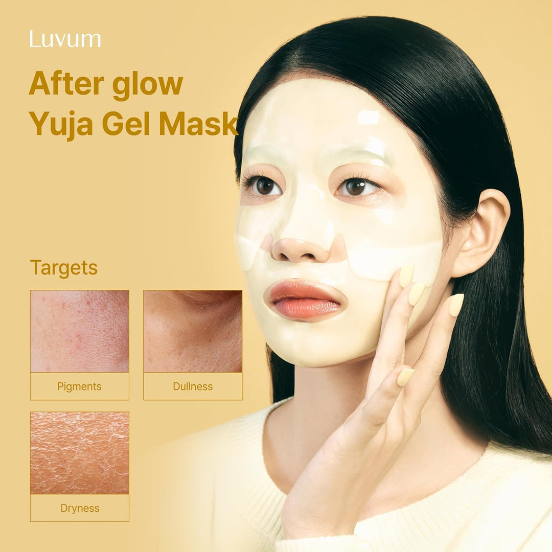 LUVUM Afterglow Yuja Máscara de gel, vitamina C, máscara de hidroge...