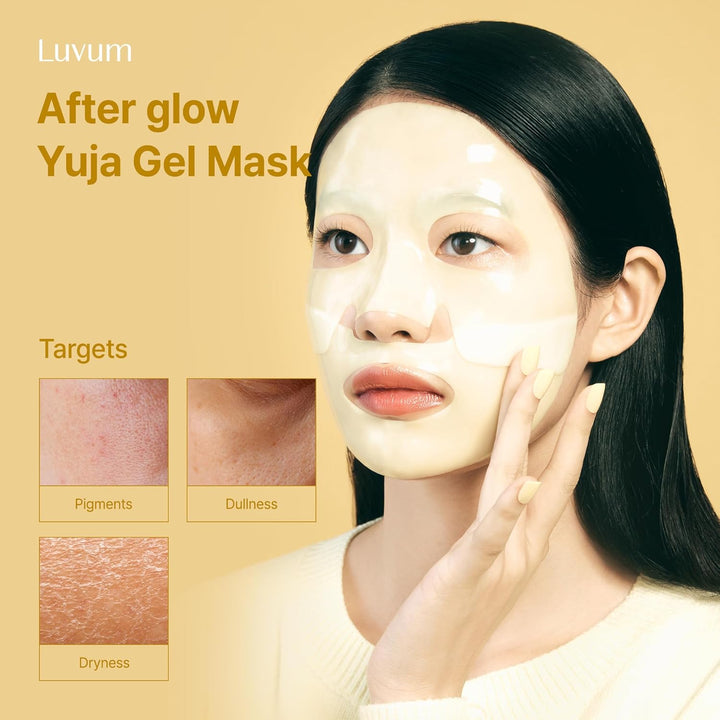 LUVUM Afterglow Yuja Máscara de gel, vitamina C, máscara de hidroge...