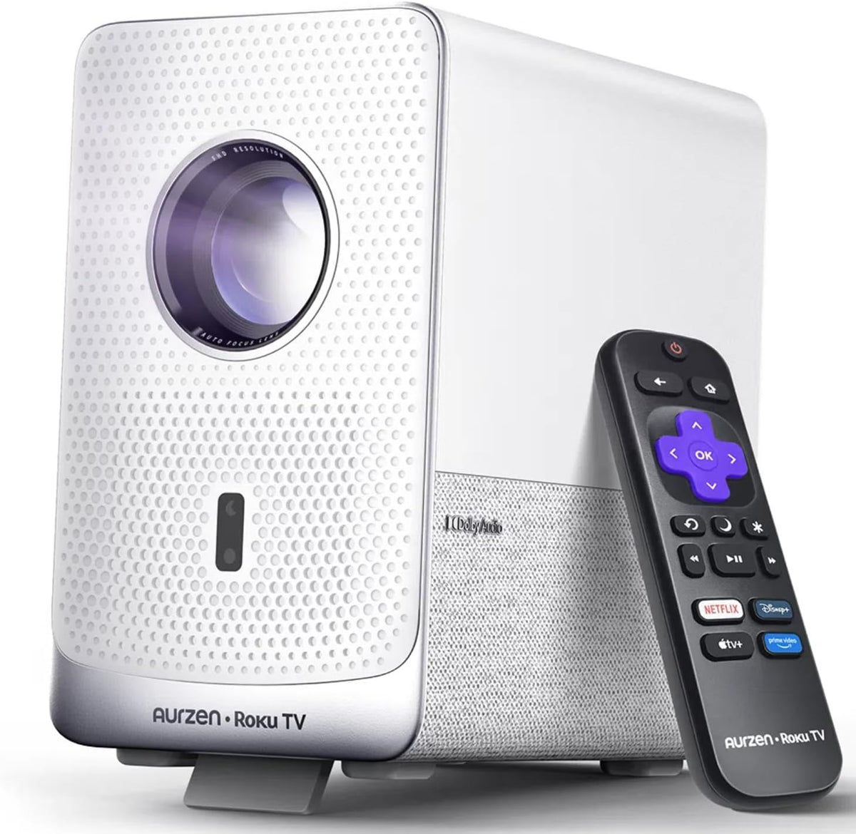 Aurzen Roku - Proyector inteligente para TV con Wifi y Bluetooth, D...