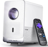Aurzen Roku - Proyector inteligente para TV con Wifi y Bluetooth, D...