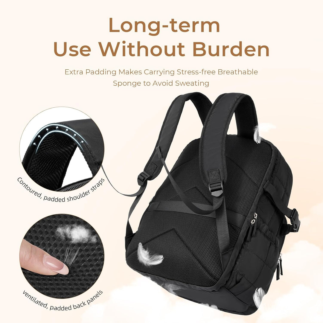 CLUCI Mochila inflada acolchada para laptop para mujeres