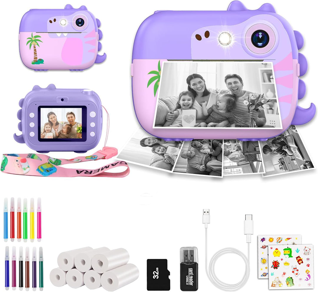 Cámara de impresión instantánea para niños, juguetes de cámara digi...