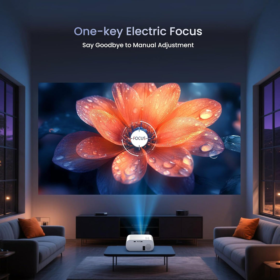 HOMPOW Proyector, Nativo 1080P Full HD Bluetooth Proyector con Alta...