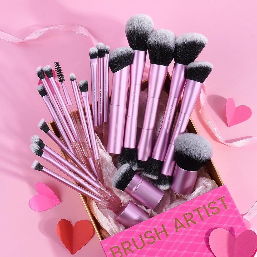 MAANGE Juego de 20 brochas de maquillaje de base, brocha de contorn...