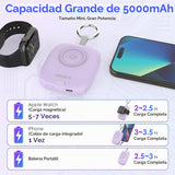 Cargador portátil pequeño de 5000 mAh, cargador inalámbrico iWatch...