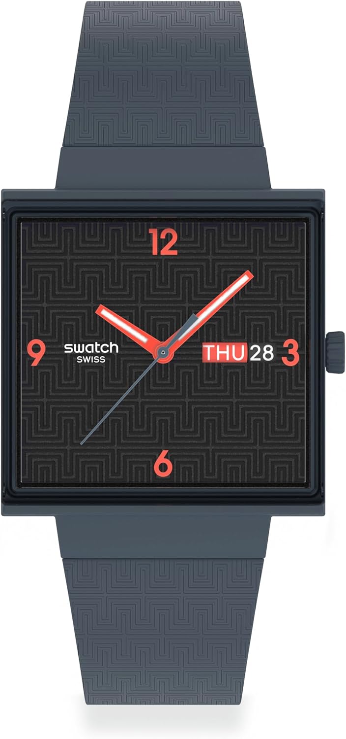 Swatch Reloj Casual Unisex Gris Cuarzo Biocerámico Cuadrado Apagado