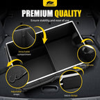 MIKKUPPA Organizador de maletero para automóvil - Organizador plegable de 65 litros con tapa, almacenamiento resistente para SUV, automóvil, camioneta con correas ajustables y parte inferior